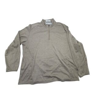 Grand Slam Quarter Zip Pullover Mens XL Tan Cream Excellent Performance Sweater